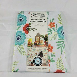 NEW Fiesta Indoor/Outdoor Fabric Tablecloth  60" x 84"  (6-8 ppl)